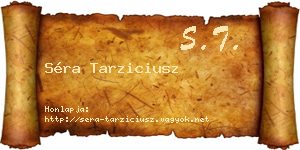 Séra Tarziciusz névjegykártya